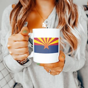 Arizona State Flag Mug, Home Arizona Mug, Gift for Mom Dad, Arizona Pride Mug, State Mug, Office Gift, Gift for Son Daughter, Christmas Gift