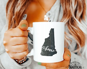 Taza del estado de New Hampshire, taza del hogar de New Hampshire, regalo para mamá papá, taza vintage de New Hampshire, taza del estado, regalo de oficina, regalo para la hija del hijo
