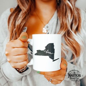 New York State Mug, Home New York Mug, Gift for Mom Dad, Vintage New York Mug, State Mug, Office Gift, Gift for Son Daughter, NY Xmas Gift