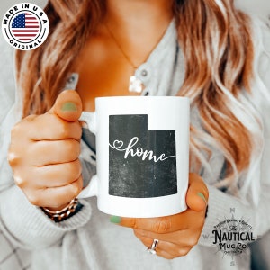 Utah State Mug, Home Utah Mug, Gift for Mom Dad, Vintage Utah Mug, State Mug, Office Gift, Gift for Son Daughter, UT Christmas Gift Mug