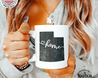 Utah State Mug, Home Utah Mug, Gift for Mom Dad, Vintage Utah Mug, State Mug, Office Gift, Gift for Son Daughter, UT Christmas Gift Mug