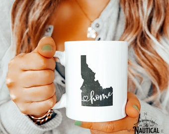 Idaho State Mug, Home Idaho Mug, Gift for Mom Dad, Vintage Idaho Mug, State Mug, Office Gift, Gift for Son Daughter, Christmas Gift