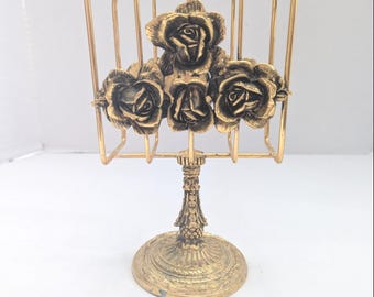 Ormulo Rose Gold Napkin, Letter, Or Hand Towel Holder Good Condition