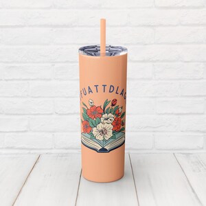 STFUATTDLAGG Glitter Tumbler with Straw | Funny Gift for Smut Book Lovers, Bookish Dark Romance Reader, Smutty Spicy BookTok Bookworm