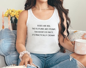 Smut Reader Tank | Funny Roses are Red Racerback Tank Top | Bookish Gift for Dark Romance Readers, Smutty Spicy Reading, Bookstagram BookTok