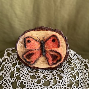 Butterfly picture art felted
