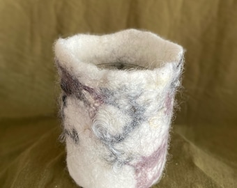 Felted candle holder tealight holder