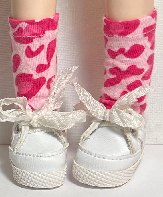 Pink Leopard Socks For Gorjuss, Paola Reina And Ruby Red FF  Siblies