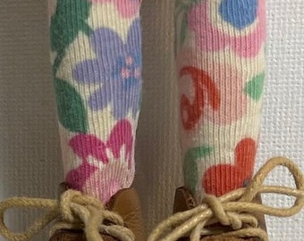 Warm Spring Flowers...Tall Socks For Blythe Dolls...