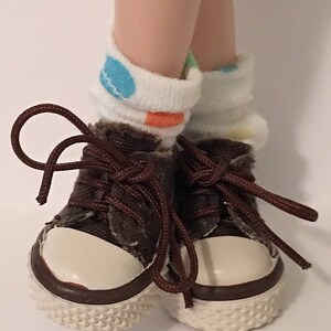 White With Multi-Color Dots...Short Socks For Blythe...