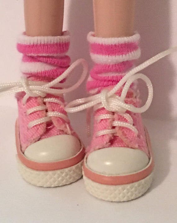 Short Pink and White Striped