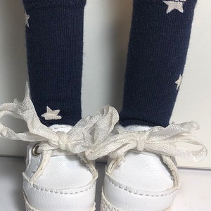 Navy With Glow In The Dark Stars...Short Socks For Gorjuss And Paola Reina Dolls...