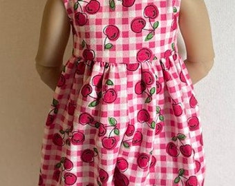 Cherries And Gingham...Romper Outfit For Ruby Red FF Dolls...