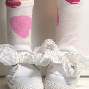 Shades Of Pink Hearts...Short Socks For Gorjuss And Paola Reina Dolls...