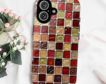 Mosaic Tiles Phone Case, 3D Effect, Protective Cover