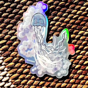 Holographic Jellyfish sticker
