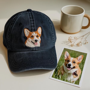 Custom EMBROIDERED Pet Hat Using Pet Photo Personalized Dog Hat Custom Cat Hat Custom Pet Cap Dog Hat Custom Dog Baseball Cap Dog Mom Hat