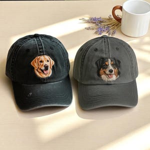Custom EMBROIDERED Pet Hat Using Pet Photo Personalized Dog Hat Custom Cat Hat Custom Pet Cap Dog Hat Custom Dog Baseball Cap Dog Mom Hat