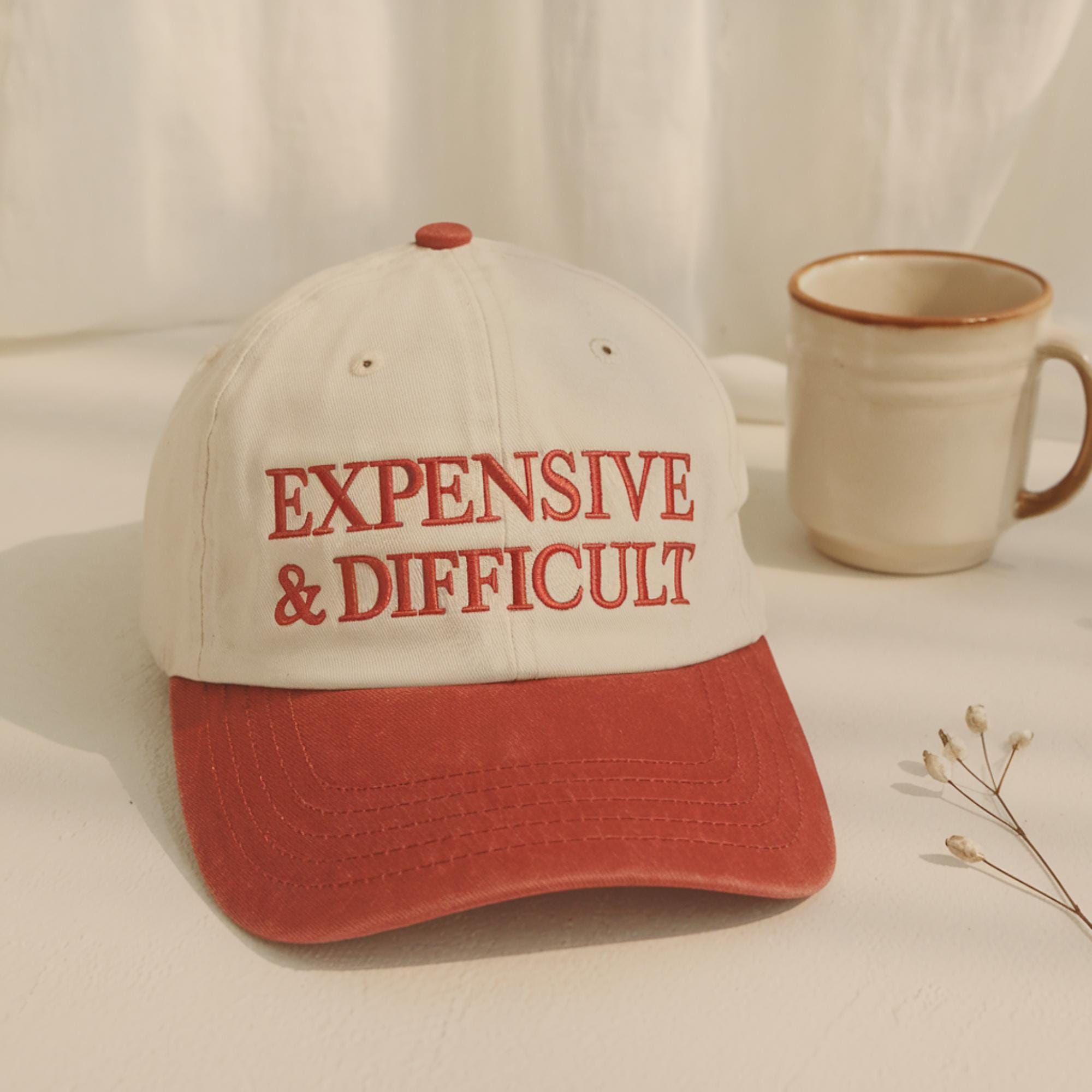 Embroidered Expensive & Difficult Trucker Hat, Expensive Difficult Washed Hat, Trendy Trucker hat, Women Trucker Cap, Sarcastic Wife Cap
