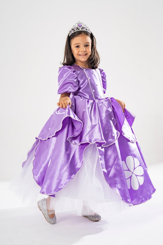 purple sofia dress Disney Jr. Sofia the First Royal Magic Dress-Up Set, Kids Dress-Up &  Pretend Play Costume with Sofia Dress, Tiara, and Collectible Charm, for  Ages 3+