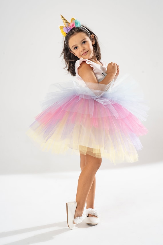 unicorn tutu birthday dress Mia Belle Girls Unicorn Princess Tulle Halloween Dress