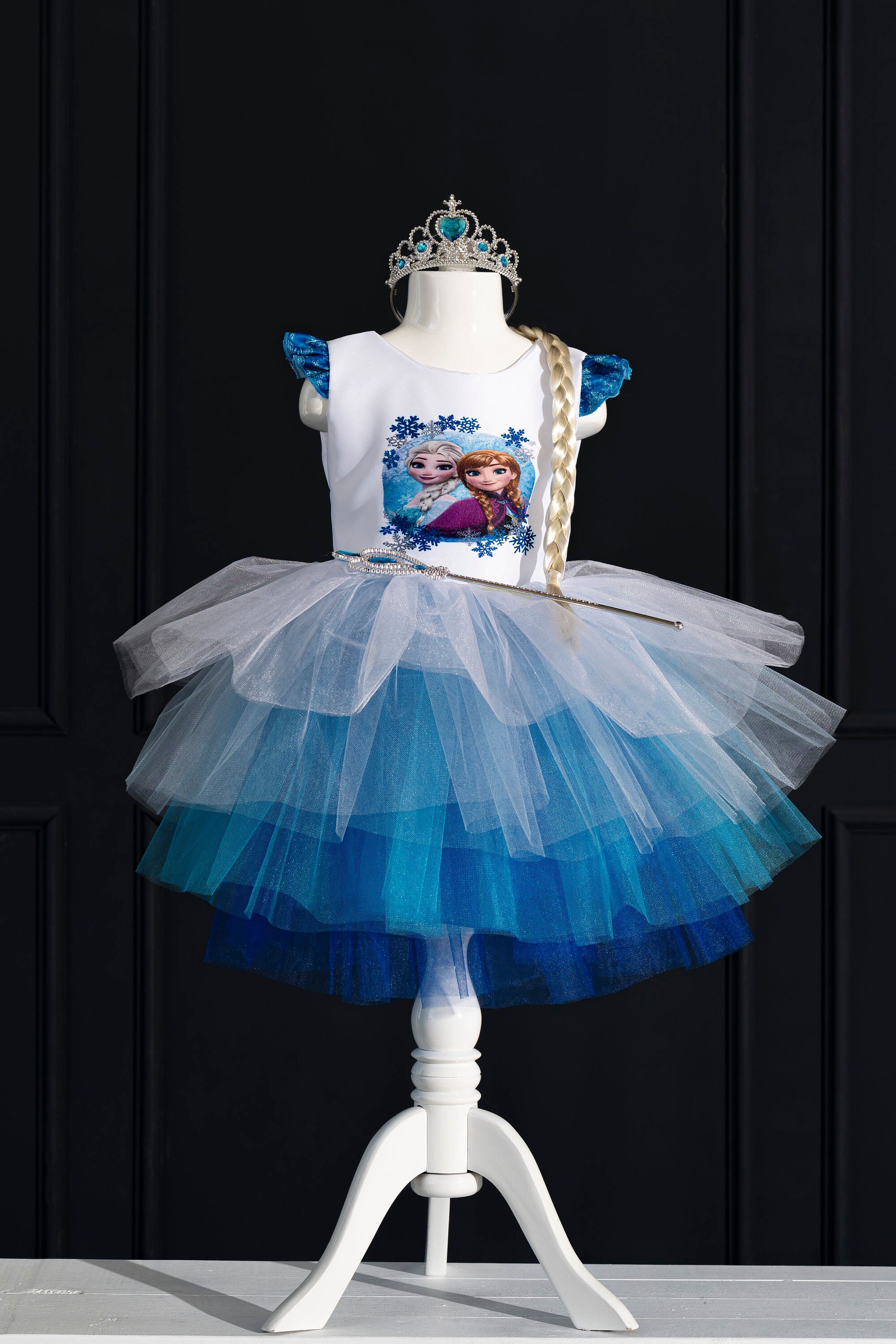 Anna Princess Costume Dress: Frozen Birthday Outfit With Crown - Etsy
