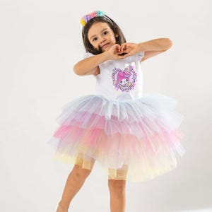 My Melody Birthday Dress: White Tutu, Handmade Crown