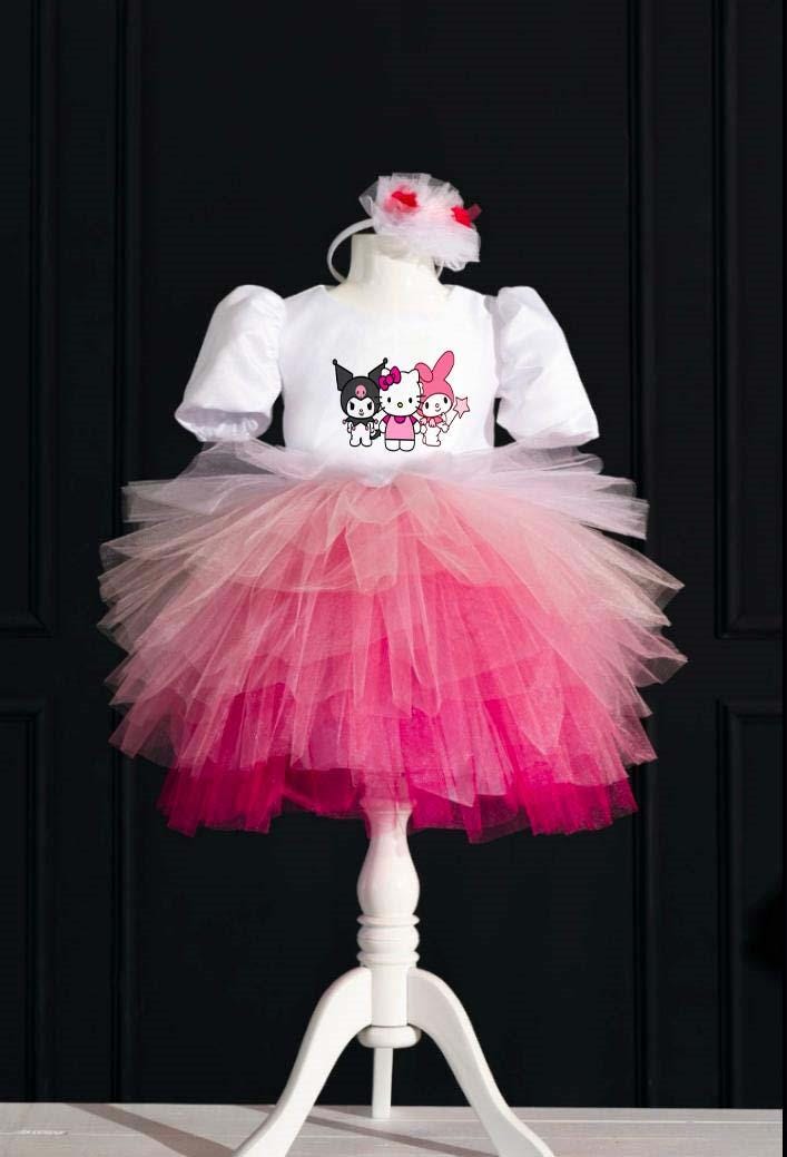 Vestido de tutú de Hello Kitty de Kuromi, disfraz de cumpleaños - Etsy ...