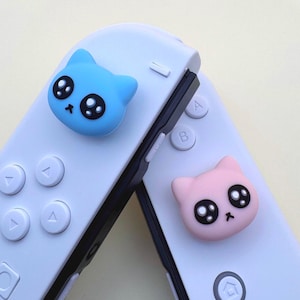 Thumb Grips - Nintendo Switch/OLED - Sad Cats Bubblebum - thick and comfortable high quality cute thumb caps pair (Joycons not included)