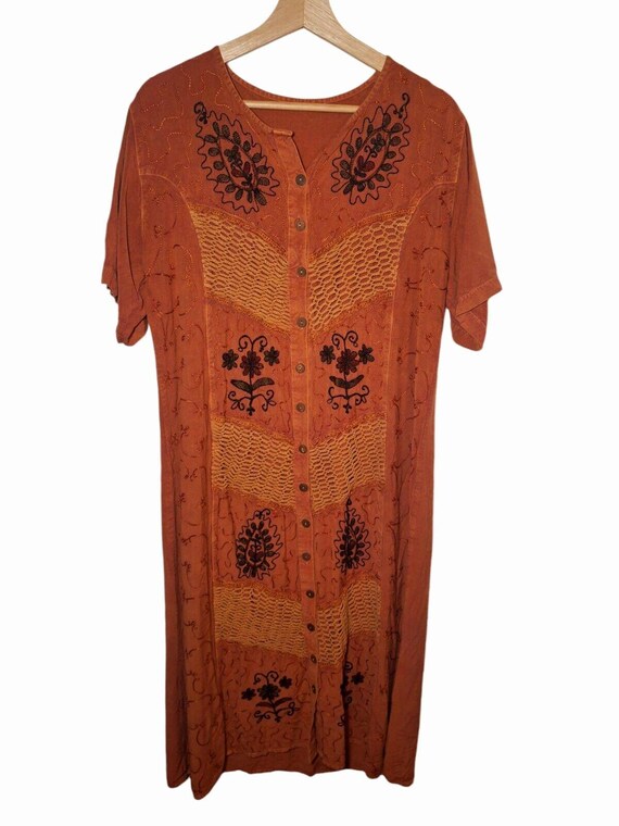V-neck Off shoulder Maxi Dress with Pockets Terracotta