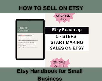 How To Sell Product on Etsy Shop Seller Handbook, How to Rank On Etsy Shop Seller Help Selling Guide, Product Based Business Ebook