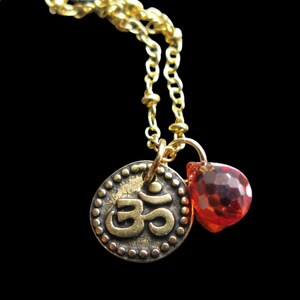 Simple Peace 22K Gold bali style or Silver Good karma Om Bild 1