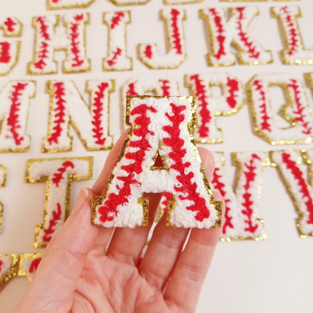 Chenille Letter Patch, Iron-on Baseball 5.5 Cm Letter Patch, Varsity ...