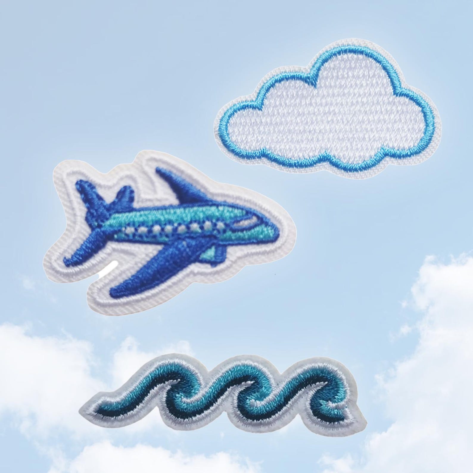 Stick-on Embroidered Patch, Self-adhesive Airplane Patch, Travel Patch ...