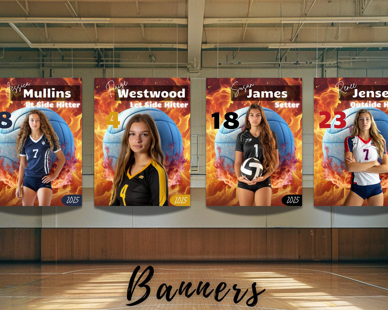 Volleyball Poster Canva Template. Gift for Varsity Soccer Player. Non ...
