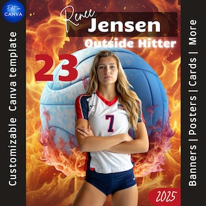 Beachvolleyball Poster Vorlage. Geschenk für Uni Fußballspieler. Nicht Photoshop für Beachvolleyballbanner, Beachvolleyballhintergrund & benutzerdefiniertes Poster.