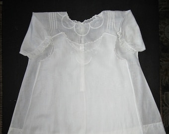 SALE Heirloom Antique Christening Gown with Matching Under Slip