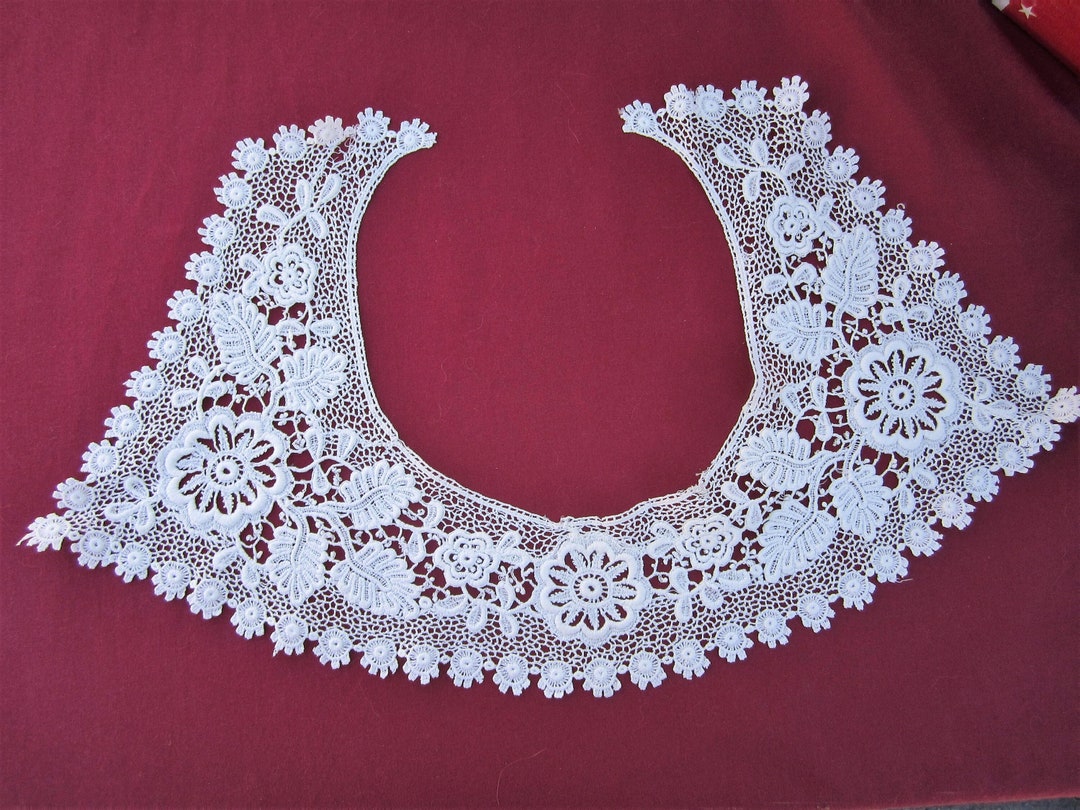 Antique Needle Lace Collar Etsy