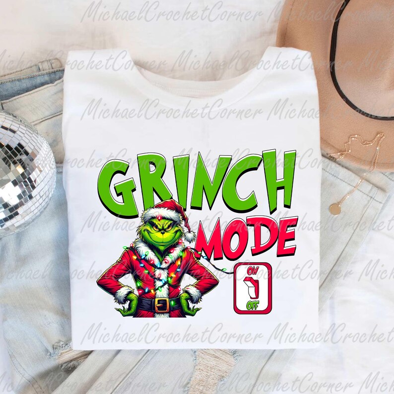 Green Mean Guy Mode on Christmas Png, Christmas 90s Movie Comedy Png