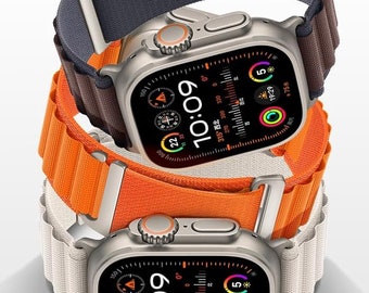 Mountain Loop Armband - geflochtenes Nylon, Kompatibel mit Apple Watch Ultra/SE/Series 1-10, Für alle Größen im Alpine Loop Design