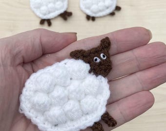 Sheep Applique Crochet Pattern, Crochet Sheep/Lamb Decoration Pattern, PDF Pattern Only