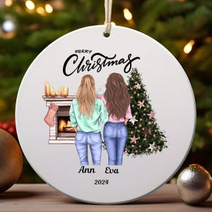 Custom Ornament For Friends, Friendship Ornament 2024, Christmas Gift, Gift For Friends, Christmas Keepsake, Gift For Her, Besties Ornament