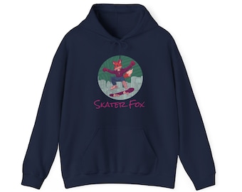 Sudadera con capucha retro "Skater Fox"