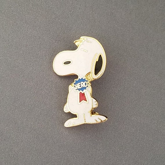 Aviva Vintage Snoopy HERO Pin  Enamel Cloisonne 10