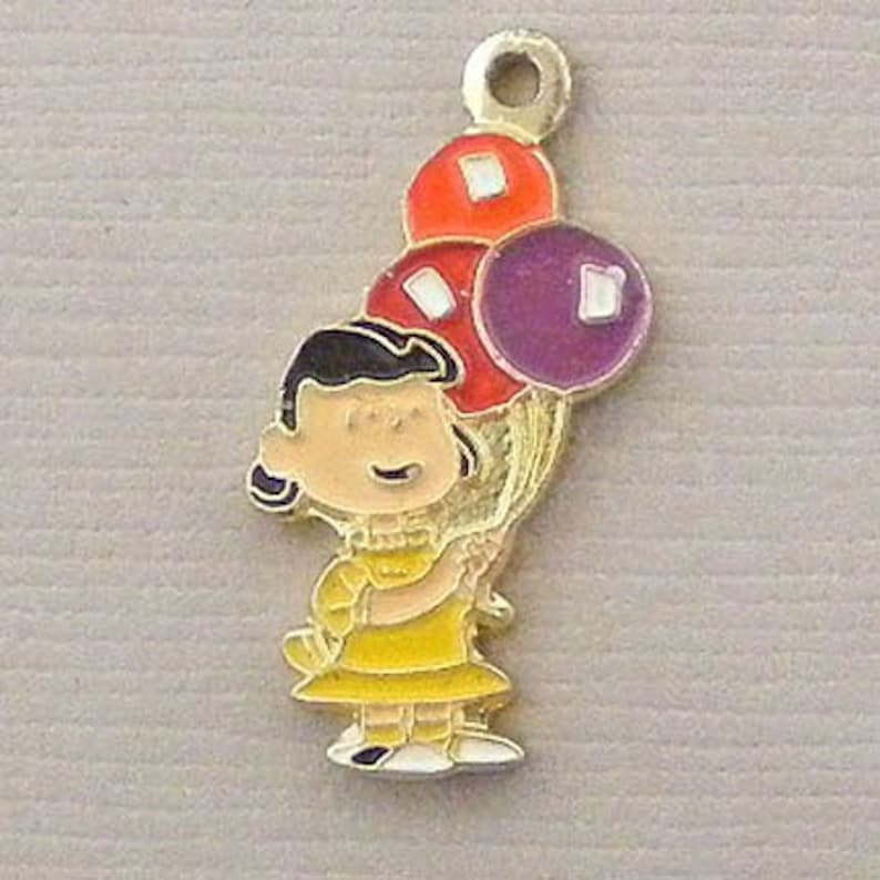 Vintage Snoopy Peanuts 14lucy With Balloons Earrings Enamel Cloisonne ...