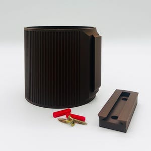 The Brunswick Wall Mounted Pot Planter Dark Brown // 2 Sizes // Screw Mounted // No Drainage
