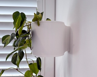 The Brunswick Wall Mounted Pot Planter Matte White// 2 Sizes // Screw Mounted // No Drainage //