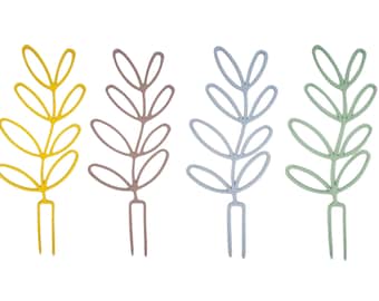 Treillis pour plantes à feuilles pastel - Lot de 4 décorations de jardin d'intérieur