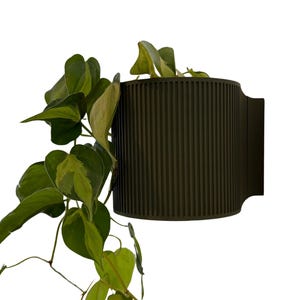 The Brunswick Wall Mounted Pot Planter in Black// With Drainage Holes // Screw Mounted // 2 Sizes