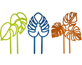 Monstera Plant Trellis 3-Pack: Bright Colorful Indoor Plant Support